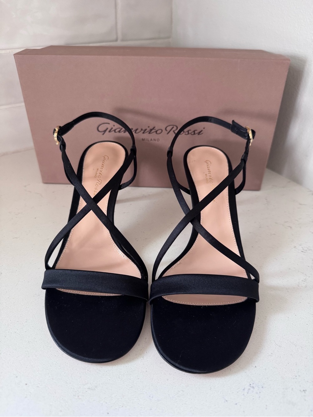 Gianvito Rossi Black Larissa 70 Heels NIB - Picture 3 of 8